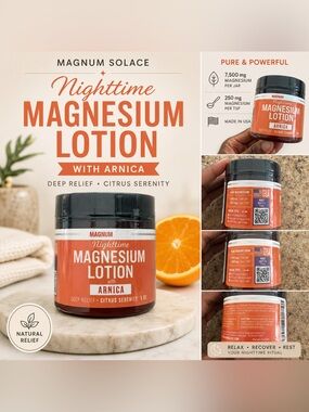 Magnesium Lotion with Arnica – Nighttime Deep Relief 🌙